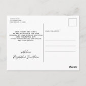 Carte Postale Feuillage vert rustique Mariage photo Merci (Dos)