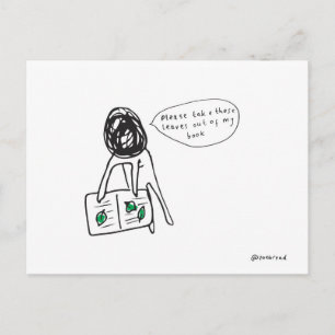 carte postale feuille