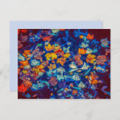 Carte postale feuille abstraite (Devant / Derrière)