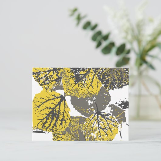 Carte Postale feuille aspen (Debout devant)