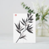 Carte Postale Feuille bambou (Debout devant)