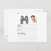 Carte Postale Feuille d'alphabet (Devant / Derrière)