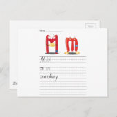 Carte Postale Feuille d'alphabet (Devant / Derrière)