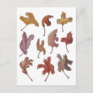 Carte postale Feuille dansante