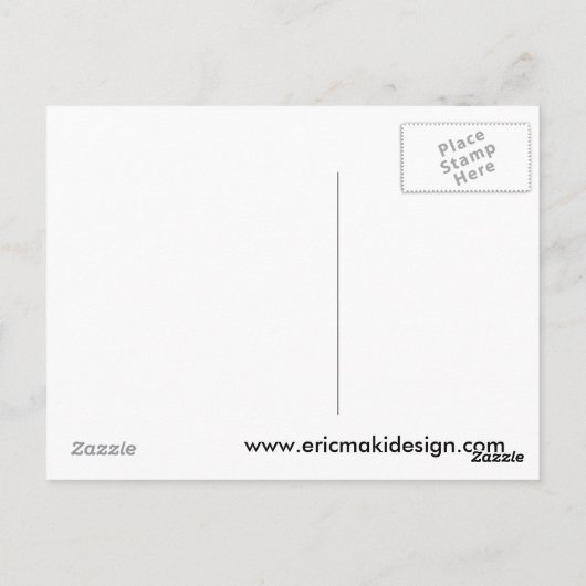 Carte Postale feuille d'automne humide 2 (Dos)