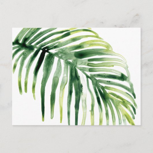 Carte Postale Feuille de bijou tropicale (Devant)