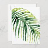 Carte Postale Feuille de bijou tropicale (Devant / Derrière)