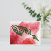 Carte postale "Feuille de cerise mâchée #1" (Debout devant)