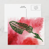 Carte postale "Feuille de cerise mâchée #1" (Devant / Derrière)