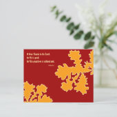 Carte postale Feuille de Chêne Thanksgiving (Debout devant)