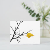Carte Postale Feuille de citronnier jaune (Debout devant)