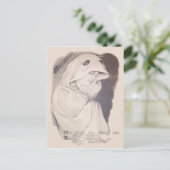 Carte Postale Feuille de costume de Fantôme Femme Sepia (Debout devant)