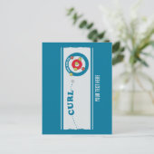 Carte Postale Feuille de curling Pierres de curling (Debout devant)