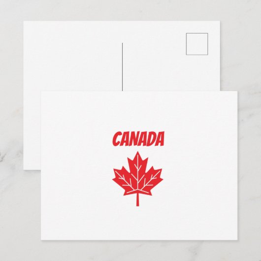 Carte Postale Feuille de drapeau du Canada (Devant / Derrière)