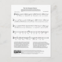 Feuille de musique de la bannière nationale de l'h