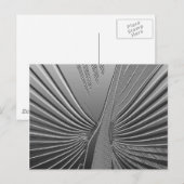 Carte Postale Feuille de palme chromé Art déco (Devant / Derrière)