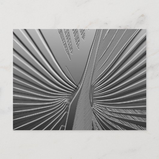 Carte Postale Feuille de palme chromé Art déco (Devant)