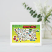 Carte Postale Feuille de route de l'état, salutations de (Debout devant)