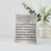 Carte Postale Feuille de score pour 'Concerts de Pièces de Pièce (Debout devant)