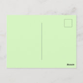 Carte Postale Feuille de thé vert pastel uni (Dos)