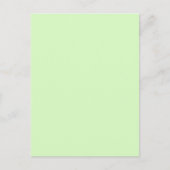 Carte Postale Feuille de thé vert pastel uni (Devant)