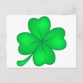 Carte Postale Feuille de trèfle à quatre feuilles (Devant)