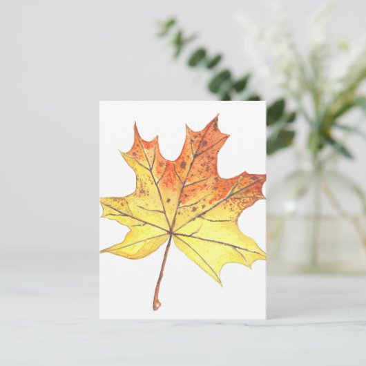 Carte Postale Feuille d'érable (Debout devant)