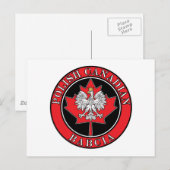 Carte Postale Feuille d'érable canadienne de Pologne Babcia (Devant / Derrière)