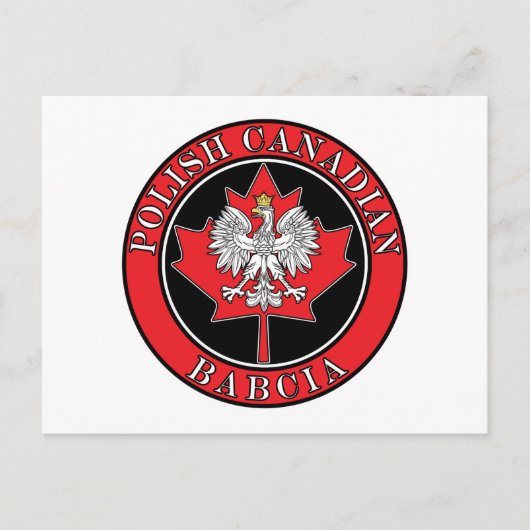 Carte Postale Feuille d'érable canadienne de Pologne Babcia (Devant)
