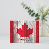 Carte Postale feuille d'érable canadienne rouge - drapeau du can (Debout devant)