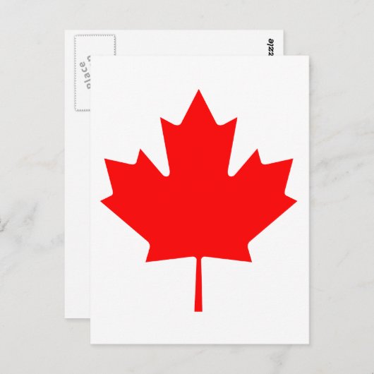 Carte Postale Feuille d'érable du Canada (Devant / Derrière)