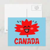 Carte Postale Feuille d'érable du Canada (Devant / Derrière)