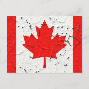 Carte Postale Feuille d'érable rouge canadienne CANADA Style pei