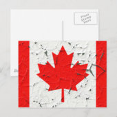 Carte Postale Feuille d'érable rouge du Canada Peinture (Devant / Derrière)