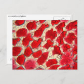 Carte Postale Feuille d'un rosier rouge au microscope (Devant / Derrière)