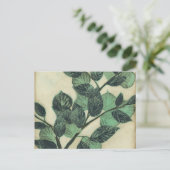 Carte Postale Feuille et branches sur l'arrière - plan crème (Debout devant)