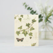 Carte Postale Feuille et papillon (Debout devant)