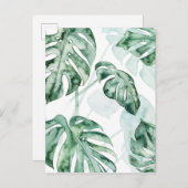 Carte Postale Feuille fractionnée de palme tropicale (Devant / Derrière)