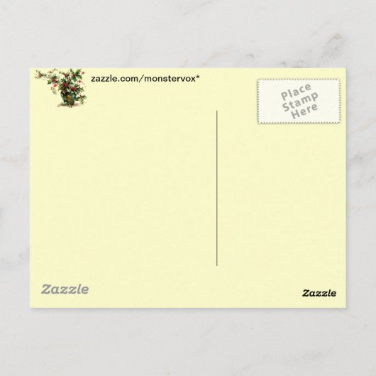 Carte postale Feuille Holly (Dos)