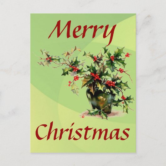 Carte postale Feuille Holly (Devant)