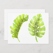 Carte postale Feuille Monstera (Devant / Derrière)