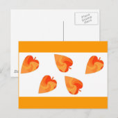 Carte Postale feuille orange - mariage rustique (Devant / Derrière)