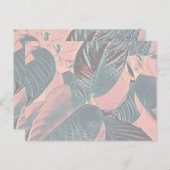 Carte postale Feuille rose (Personnaliser) (Devant / Derrière)