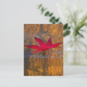Carte Postale Feuille rouge (Debout devant)