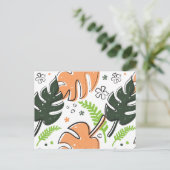 Carte Postale feuille tropical (Debout devant)