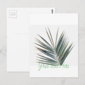 Carte Postale Feuille vert pâle (Devant / Derrière)