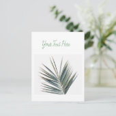 Carte Postale Feuille verte pâle (Debout devant)