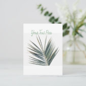 Carte Postale Feuille verte pâle (Debout devant)