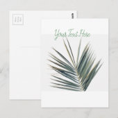 Carte Postale Feuille verte pâle (Devant / Derrière)