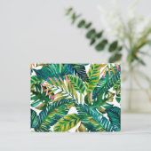 carte postale feuille verte tropicale (Debout devant)